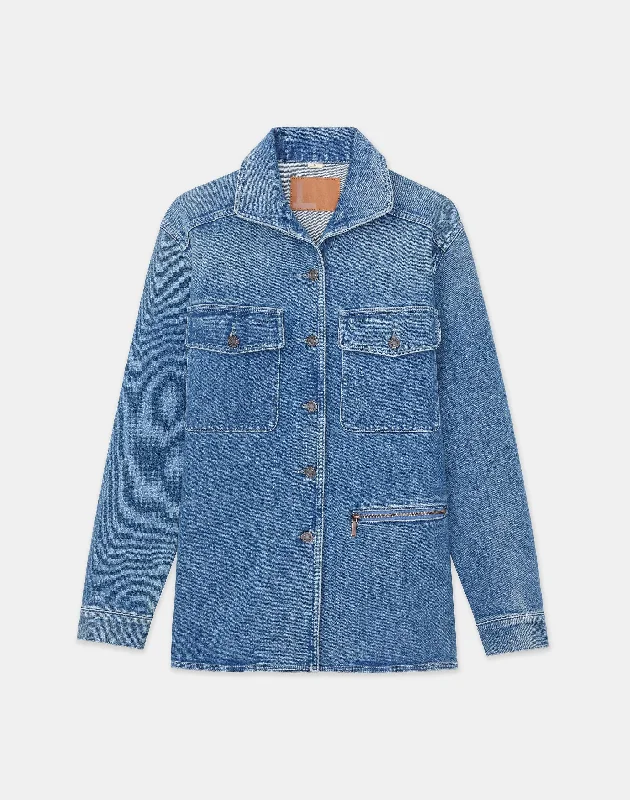 Yoga Shorts for Mobility -L148 Denim Chore Jacket