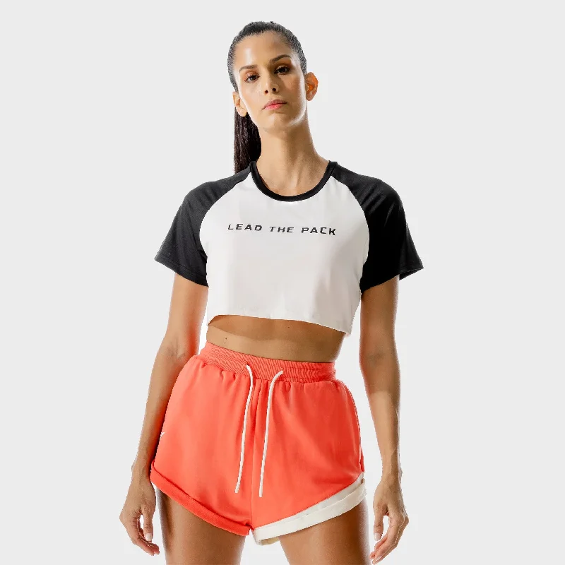 Yoga Tops with Moisture-Wicking Technology -LAB360° Crop Tee - Whisper White