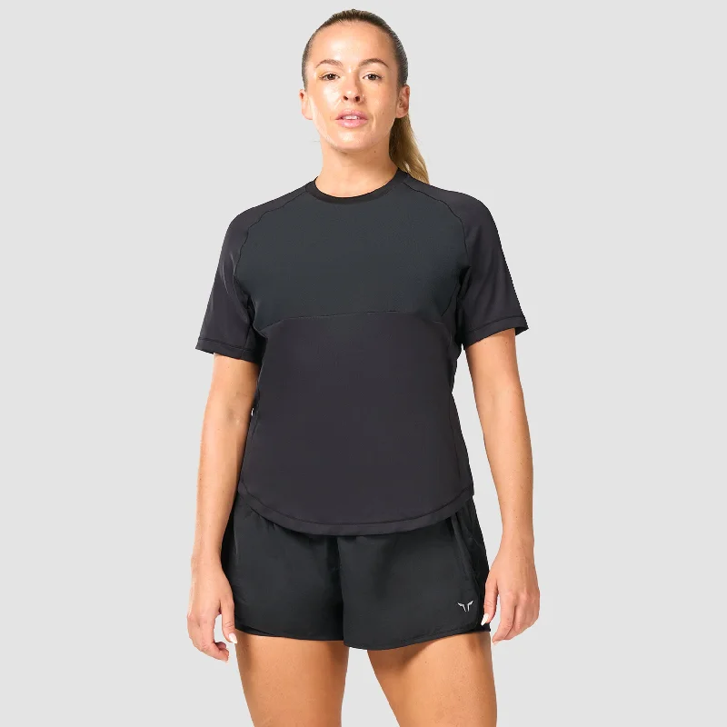 Loose-Fitting Yoga Tops -LAB360° Power Tee - Black