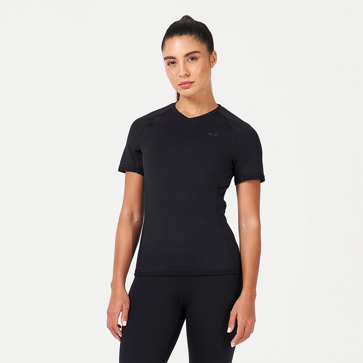 Yoga Tops for Deep Flexibility Movements -LAB360° TDry™ Contour Tee - Black
