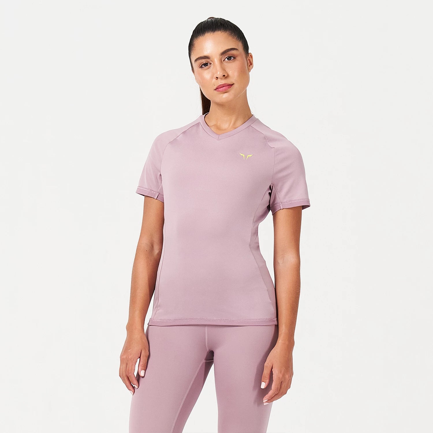 Long-Sleeve Yoga Tops for Winter Weather -LAB360° TDry™ Contour Tee - Elderberry