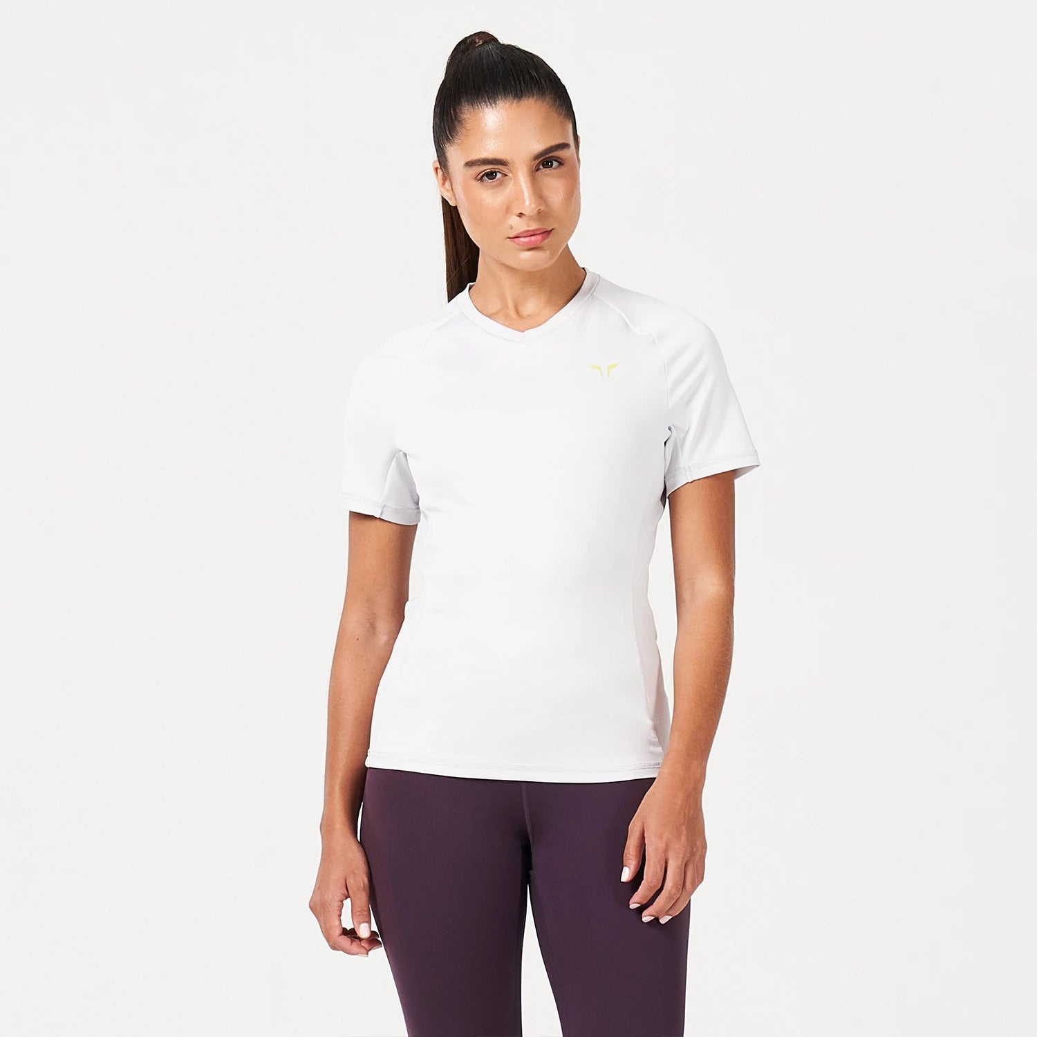 Fitted Yoga Tops with Breathable Design -LAB360° TDry™ Contour Tee - Lilac Hint