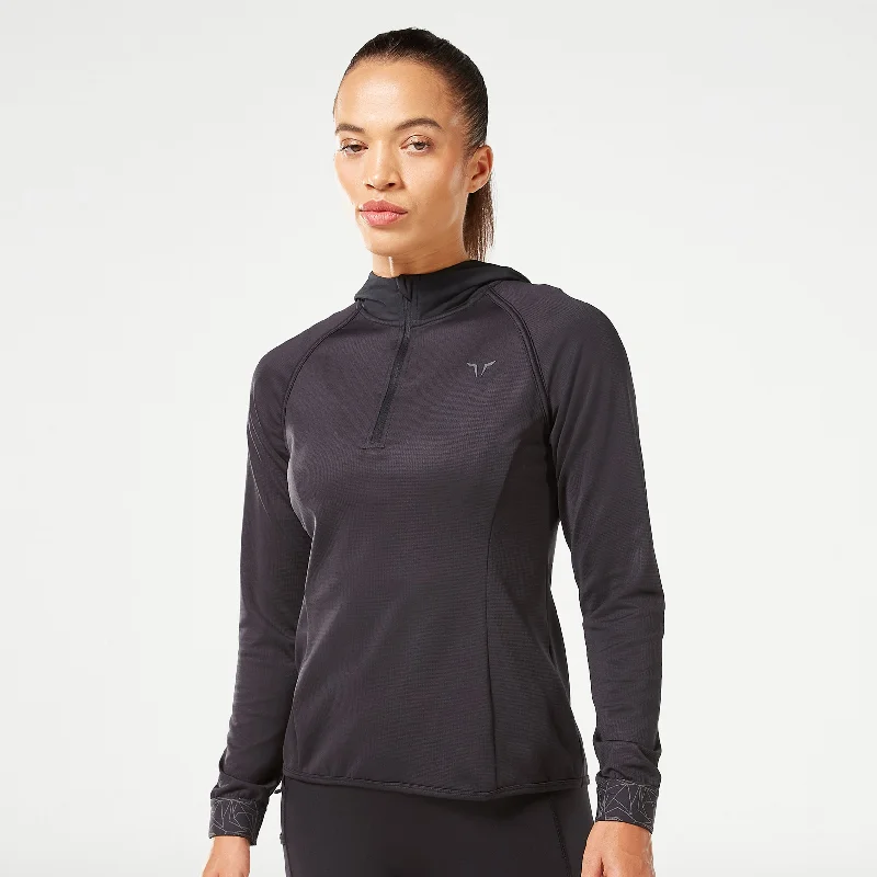 Comfortable Yoga Tops for All Workouts -LAB360° TDry™ Warm Up Hoodie - Black
