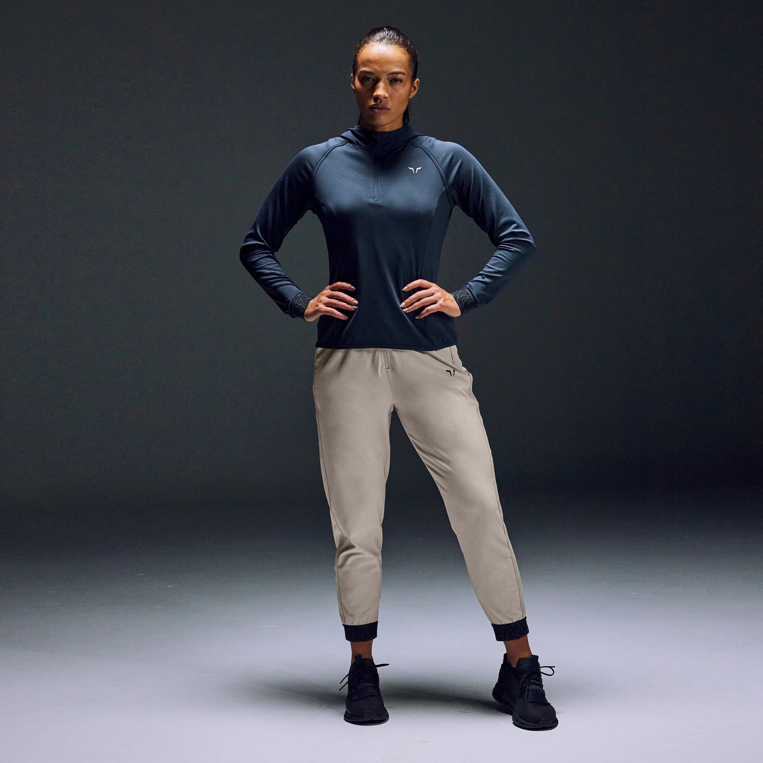 Yoga Tops with Breathable Fabric for Hot Weather -LAB360° TDry™ Warm Up Hoodie - Blue Nights Yoga Tops with Breathable Fabric for Hot Weather -LAB360° TDry™ Warm Up Hoodie - Blue Nights