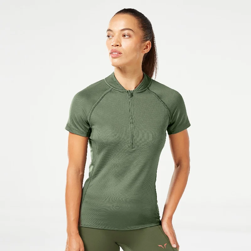 Sleeveless Yoga Tops with Built-In Bra -LAB360° TDry™ Workout Tee - Thyme