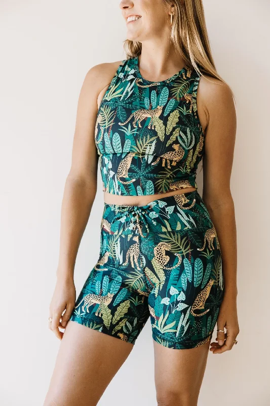 Yoga Shorts for Better Movement -Lace Up Swaay Shorts - Jungle