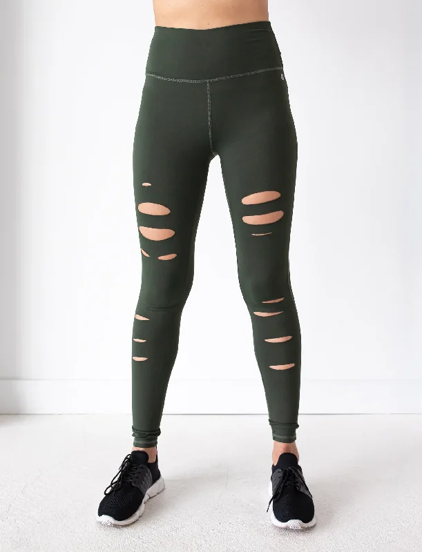 Yoga Pants for Intense Flexibility Practice -LADIES DISTRESSED LEGGING