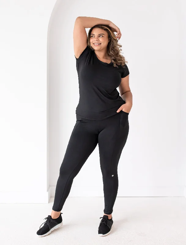 Flexible Fit Yoga Pants for All-Day Wear -LADIES HIGH RISE SIDE POCKET LEGGING (SIZES XS TO XXL) Flexible Fit Yoga Pants for All-Day Wear -LADIES HIGH RISE SIDE POCKET LEGGING (SIZES XS TO XXL)