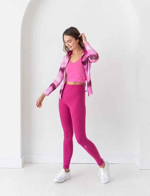 Yoga Pants for Warm-Up and Cool Down -LADIES SIDE POCKET LEGGING