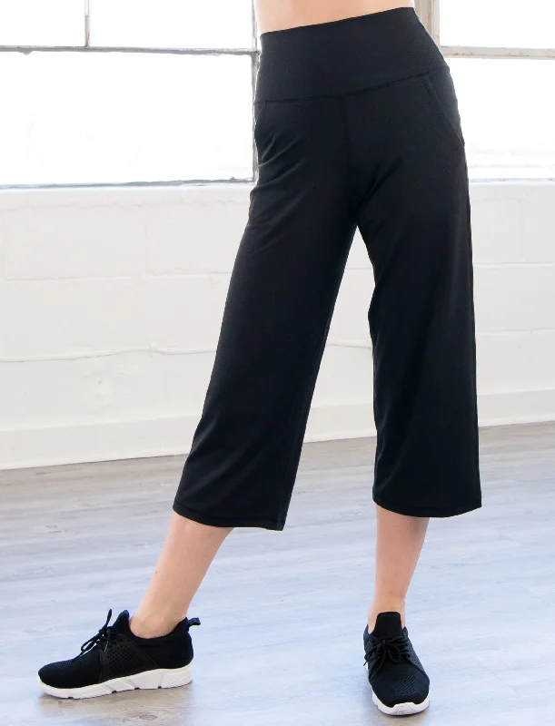 Soft Yoga Pants for Low-Impact Workouts -LADIES WIDE LEG CULOTTE