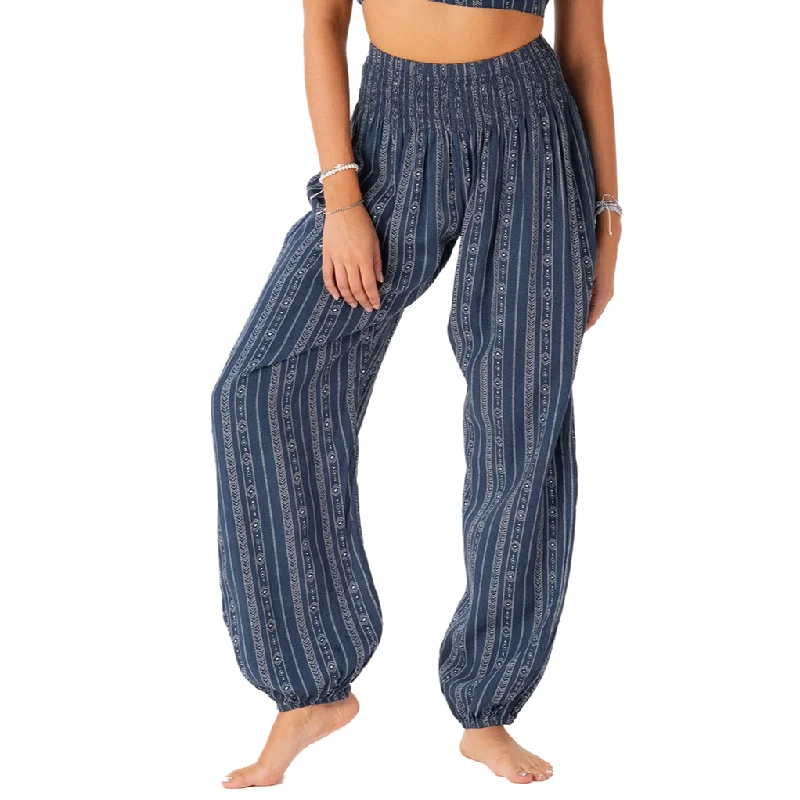 High-Waisted Yoga Pants for Better Posture -Lahu Tribal Print Harem Pants