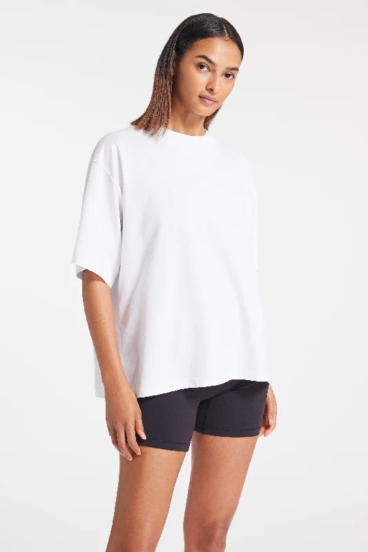 Breathable Yoga Tops for Hot Yoga Classes -Larsson T-Shirt - White