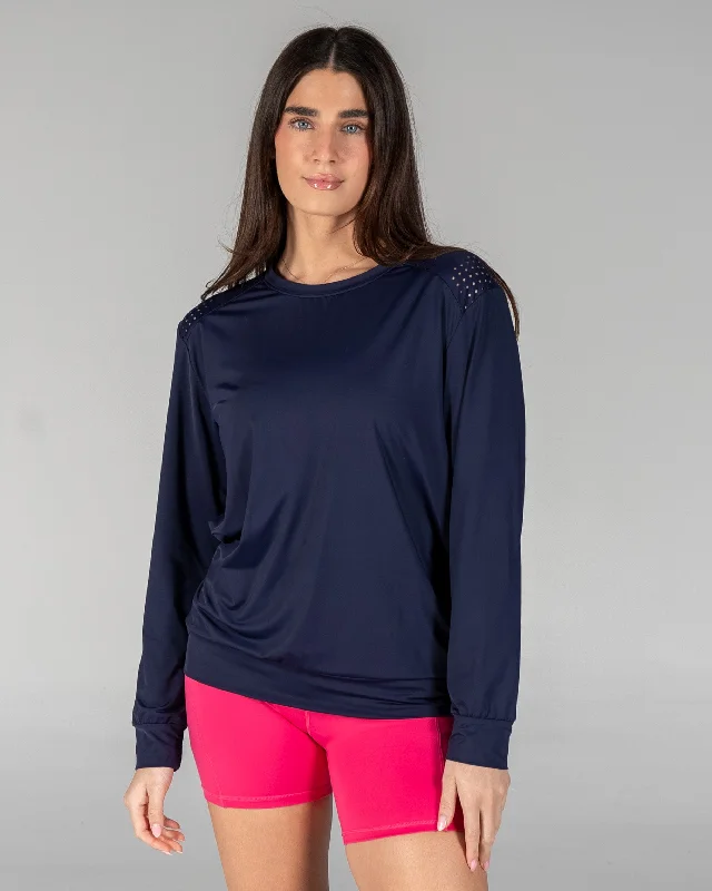 Yoga Tops for Enhanced Movement -Laser Cut Pullover - Bodega