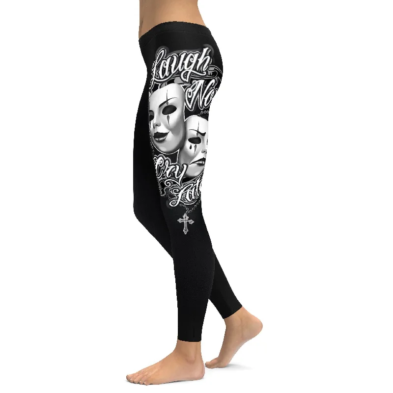 Soft Yoga Pants with Supportive Waist -Laugh Now, Cry Later Leggings