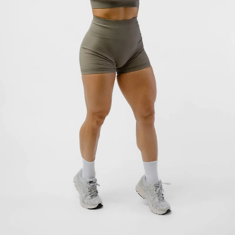 High-Waisted Yoga Shorts for Tummy Control -Legacy Shorts - Deep Taupe