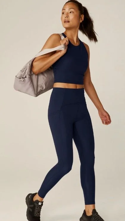 Breathable Full-Length Yoga Pants -Beyond Yoga Powerbeyond Strive High Wasited Midi Legging Breathable Full-Length Yoga Pants -Beyond Yoga Powerbeyond Strive High Wasited Midi Legging