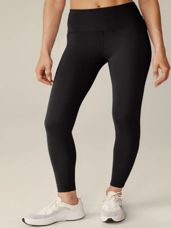 Black Yoga Pants -Beyond Yoga POWERBEYOND™ Strive High Waisted Midi Legging