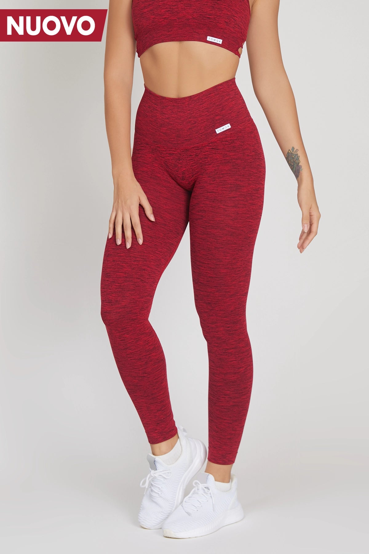 Yoga Shorts for Running and Yoga Workouts -Leggings Pulsar Rosso