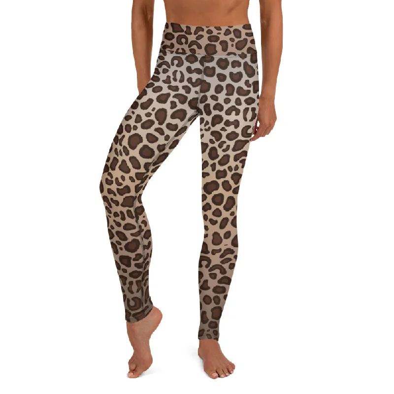 Yoga Pants for Relaxing -Leopard Print High Waist Womens Yoga Leggings