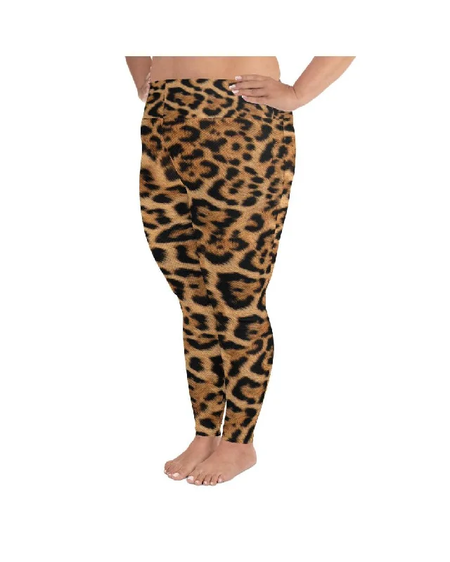Yoga Pants for Mobility -Leopard Skin Plus Size Leggings
