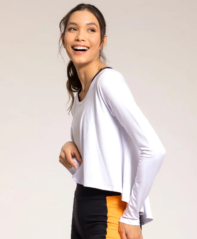 Yoga Tops for Deep Stretching -Light Power RioAir™ Tee White