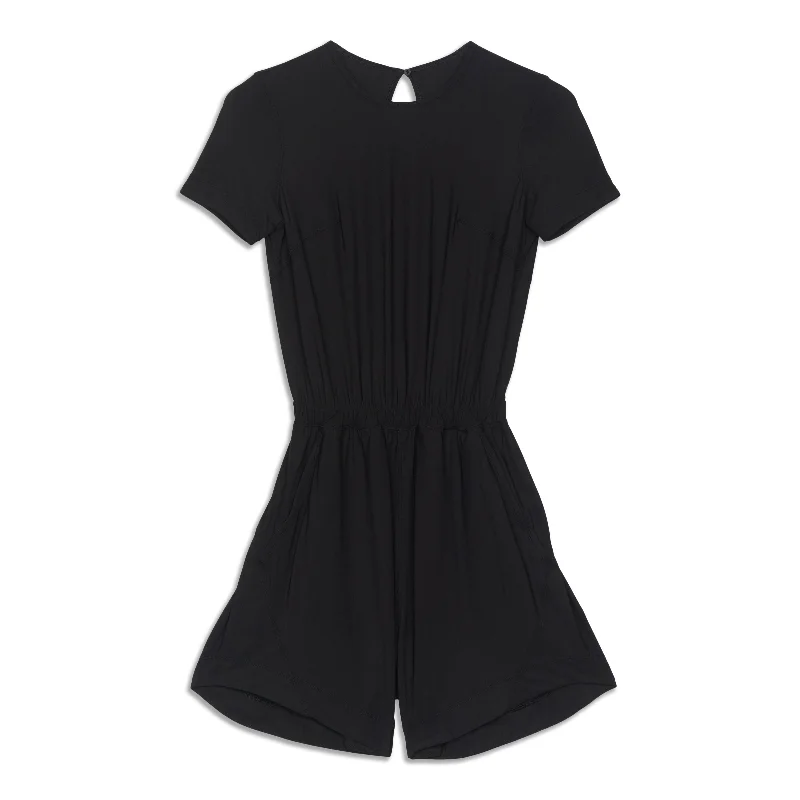 Women's Yoga Tops with Built-In Support -Lightweight High-Neck Romper