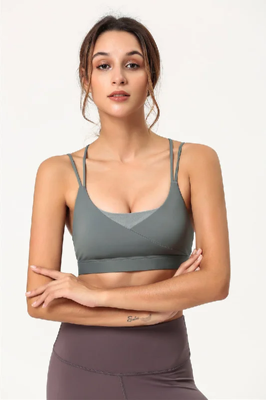Yoga Bar with Fresh Fruit -Longline Bralette Bras Light Support