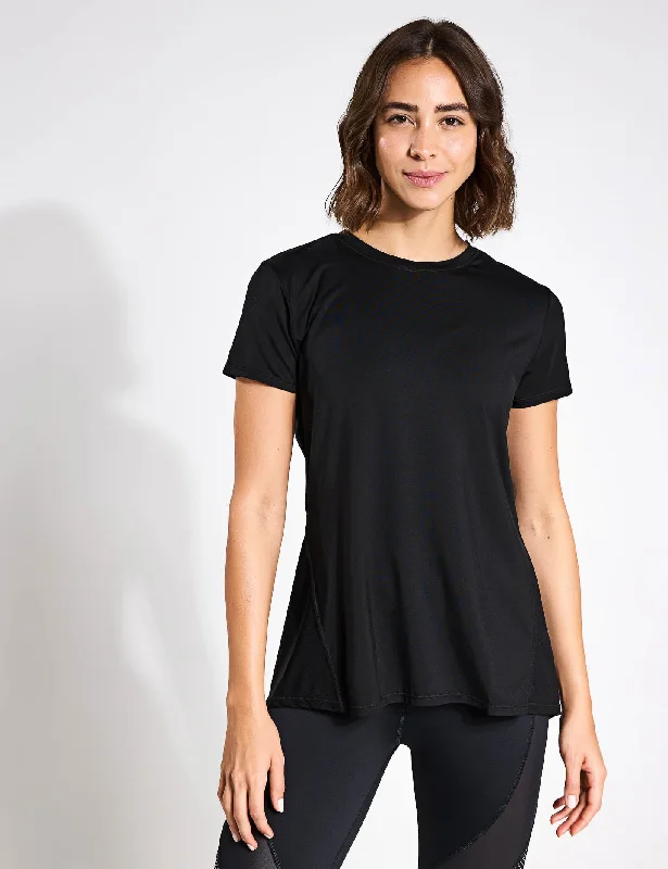 Yoga Tops for Stretching and Flexing -Kendall Tee - Tarmac Black