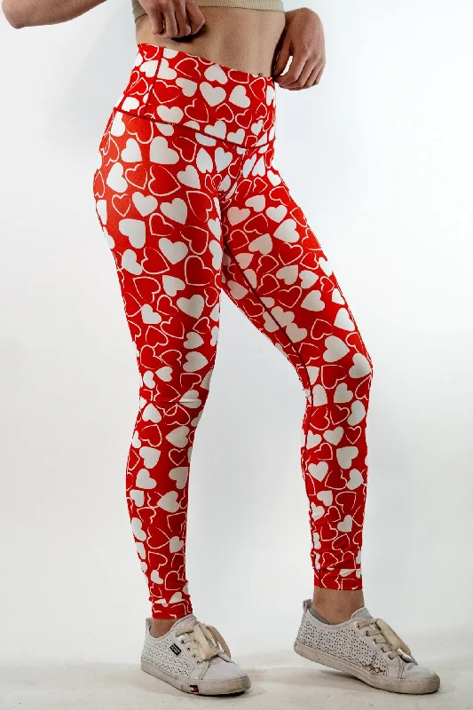Seamless Yoga Pants for Everyday Comfort -Limited Edition Candy Hearts Yoga Pants