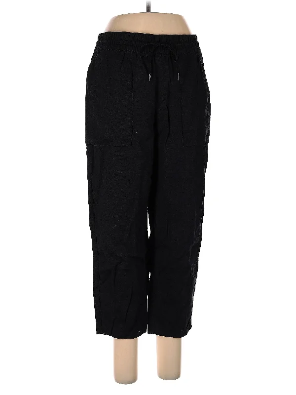 High-Waisted Full-Length Yoga Pants -Linen Pants