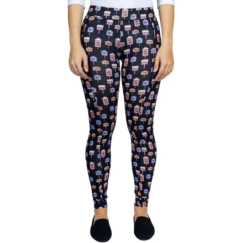 Comfortable Yoga Pants for Hot Weather -Little Libraries Adults Leggings with Pockets