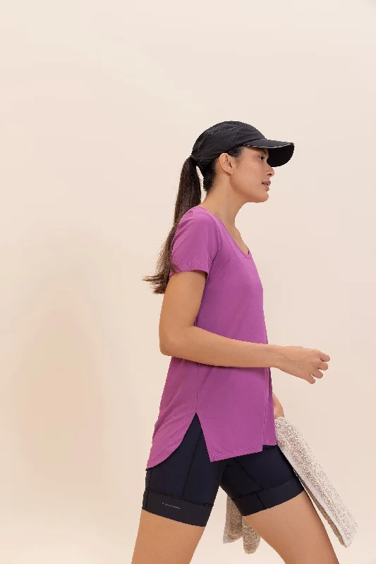 Yoga Tops with Relaxed Fit for Comfort -Long Back Link T-shirt