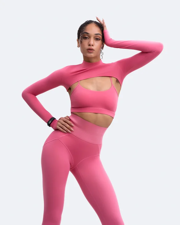 Yoga Tops for All Yoga Poses -Long Sleeve Crew Neck Shrug