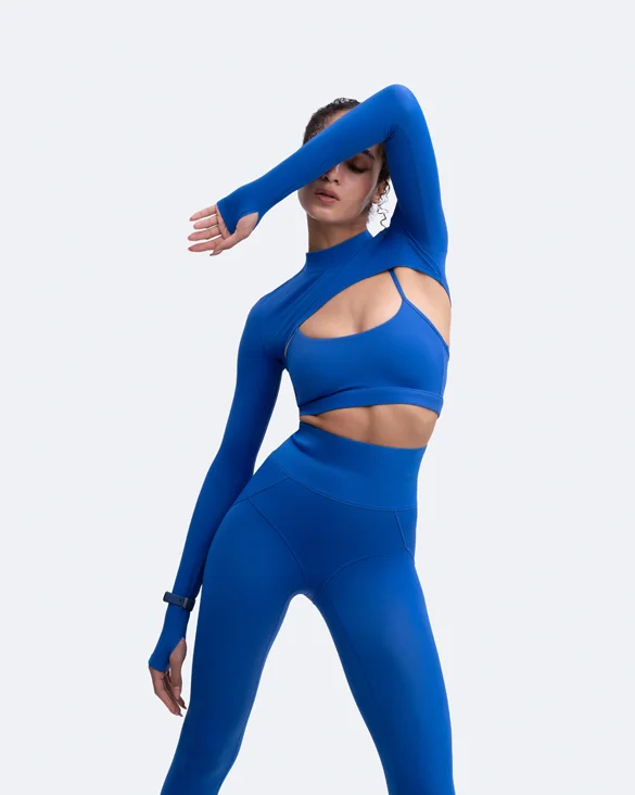 Yoga Tops for Better Posture -Long Sleeve Crew Neck Shrug