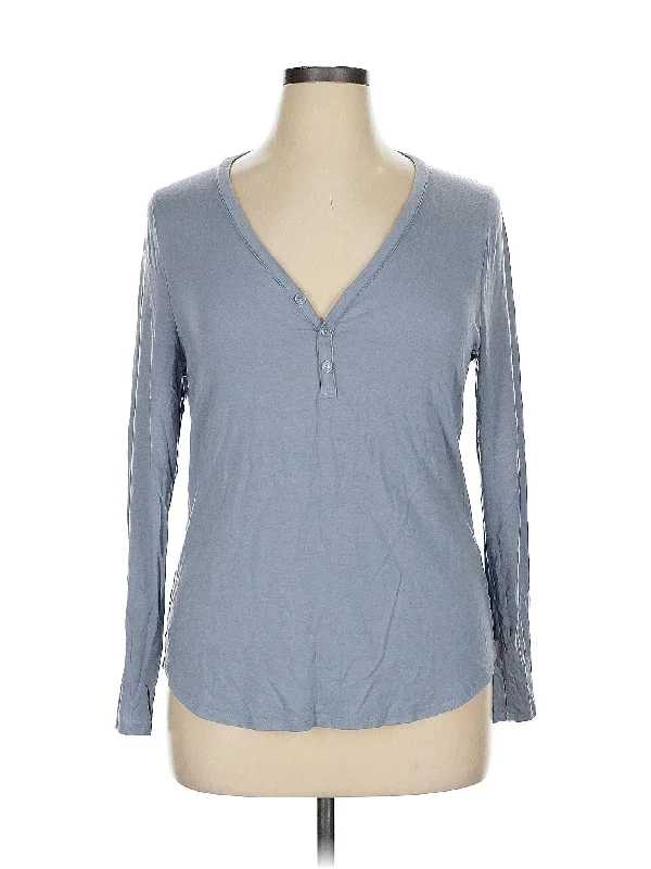 Yoga Tops for Yoga and Exercise Classes -Long Sleeve Henley