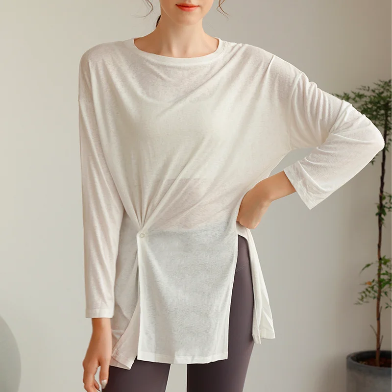 Yoga Tops for Flexibility and Recovery Poses -Long Sleeve Pullover