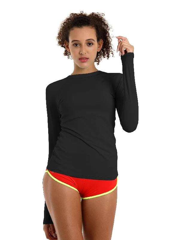 Yoga Tops for Hot Yoga Classes -BUBBLELIME 84P/16S Long Sleeve Rashguard for Women