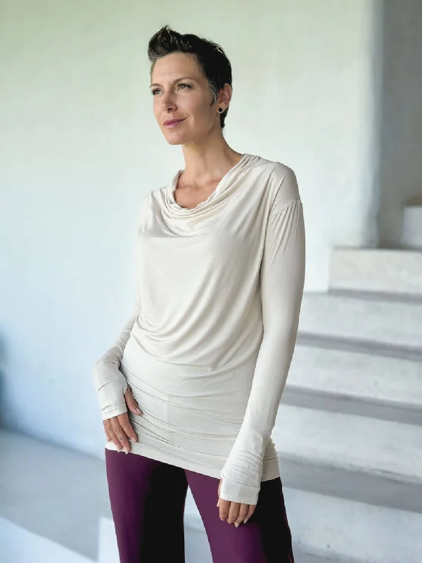 Athletic Yoga Tops for Fitness -Long Sleeve Waterfall Top