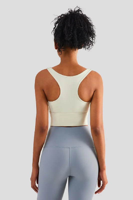Yoga Bar for Improved Wellness -Longline Racerback Sports Bra