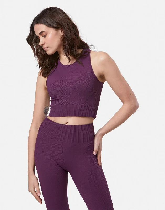 Organic Yoga Bars with High Fiber -Lotus Chevron Bra in Sangria