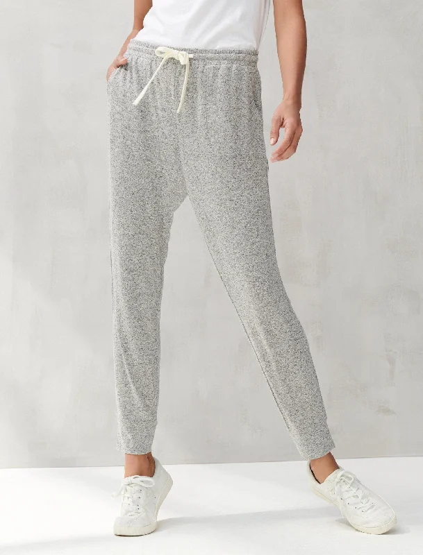 Yoga Shorts for Core Training -Lucky Brand Womens Brushed Cloud Jersey Jogger