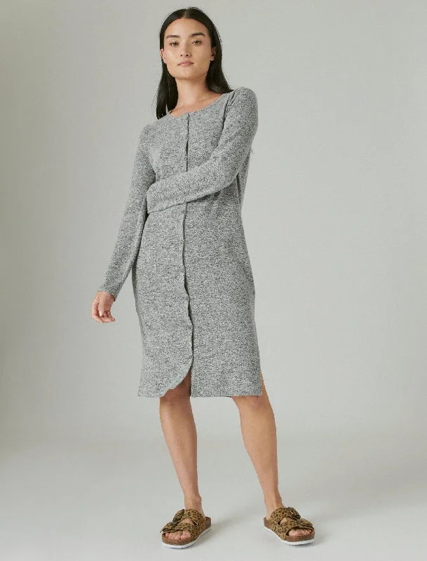Best Yoga Tops for Comfort -Lucky Brand Women's Cloud Jersey Ribbed Long Cardigan