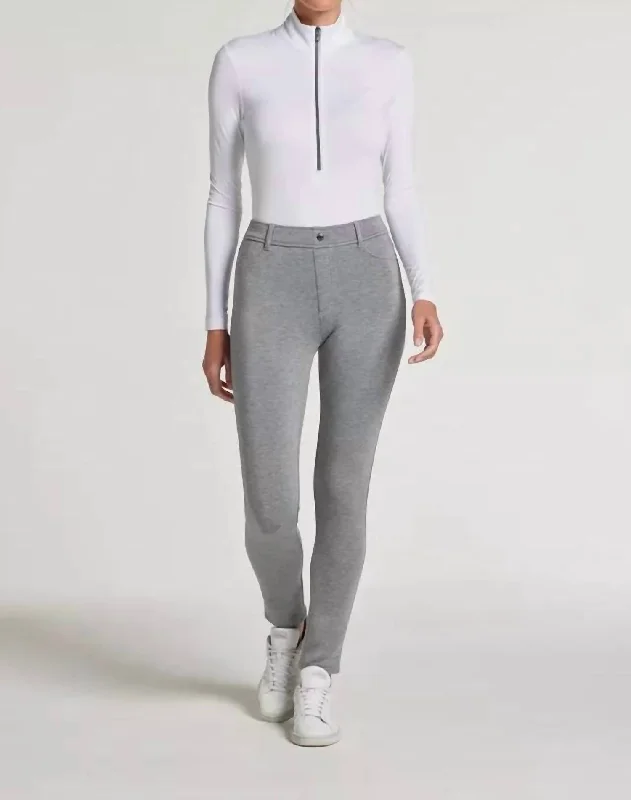 Yoga Shorts for Comfortable Flexibility -Luella Pant In Heather Grey