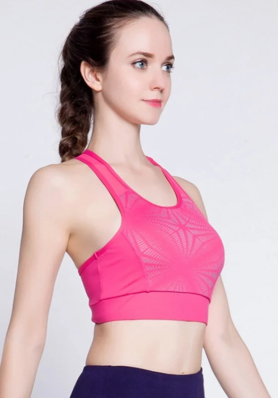 Women's Yoga Tops with High Stretch -Quick Dry Pattern Bra