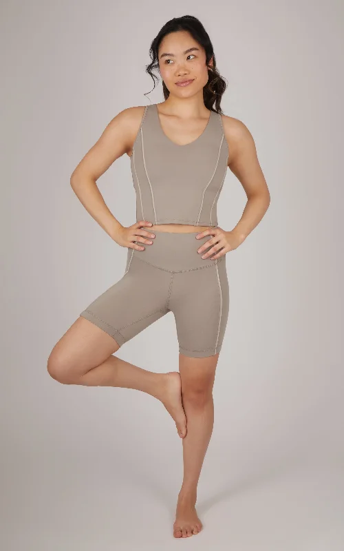 Yoga Shorts for Comfort and Flexibility -Lux Race Me High Rise V-Back V-Front 7" Bike Short Yoga Shorts for Comfort and Flexibility -Lux Race Me High Rise V-Back V-Front 7" Bike Short