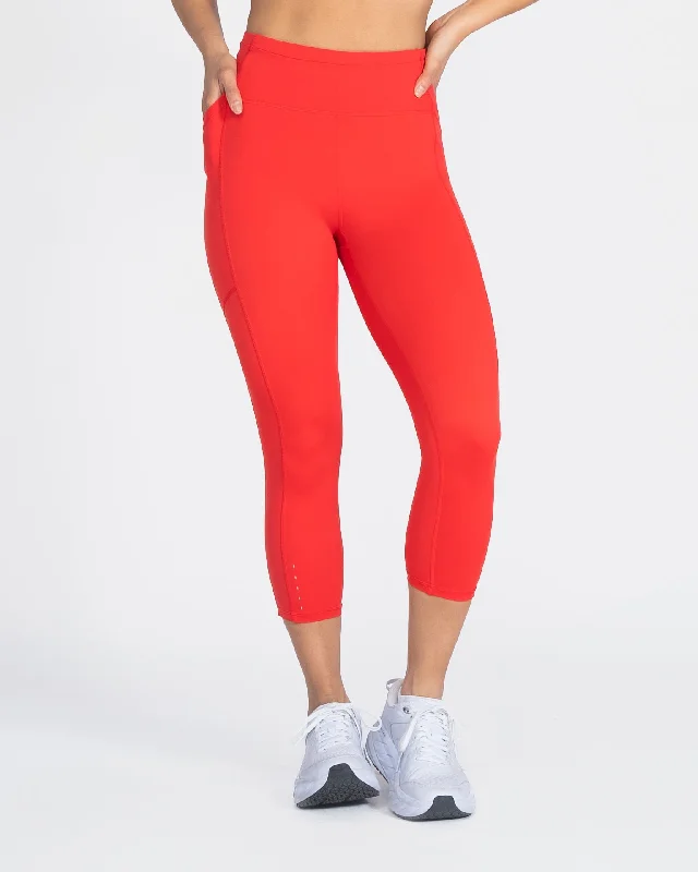 Supportive Yoga Pants for Active Lifestyles -Lux Ultra Capris - Heartthrob