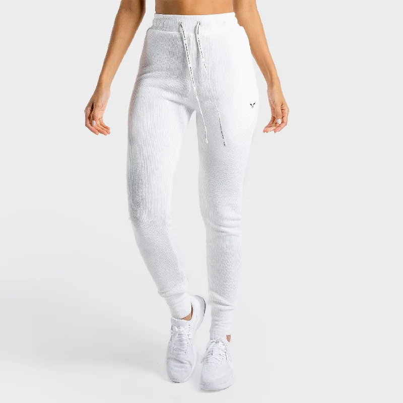 Yoga Pants for Daily Wear -Luxe Joggers - White