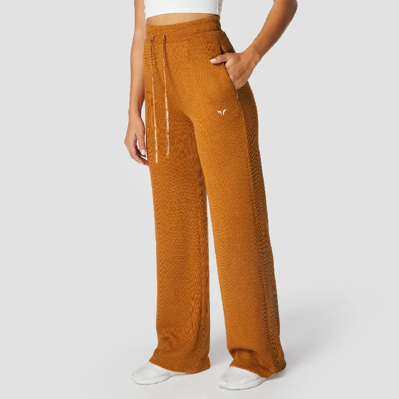 Yoga Pants for Daily Stretching -Luxe Wide Leg Pants - Biscuit