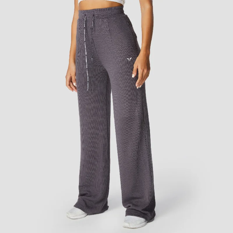 Comfortable Yoga Pants for Smooth Movement -Luxe Wide Leg Pants - Slate