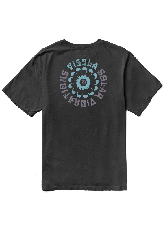 Women's Yoga Tops with Ribbed Fabric -Solar Spirals Organic Tee